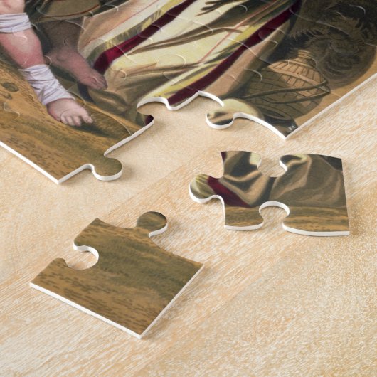 De barmhartige Samaritaan uit een bijbel die door  Legpuzzel (Zijkant)