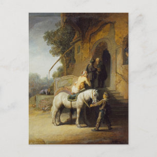 De barmhartige Samaritaan van Rembrandt Briefkaart