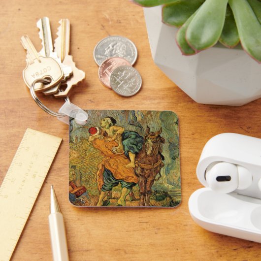 De barmhartige Samaritaan van Vincent van Gogh Sleutelhanger (Bureau)