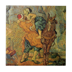 De barmhartige Samaritaan van Vincent van Gogh Tegeltje