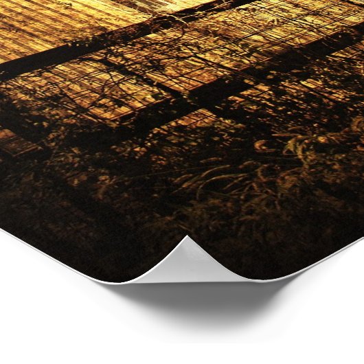 De Barn in het najaar Poster (Hoek)