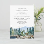 De Barn op Pemi | Uitnodiging tot Waterverf bruilo (Staand voorkant)