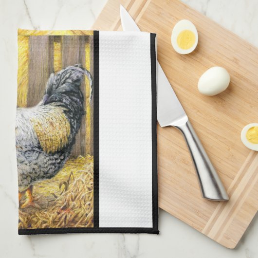 De Barn Rooster Theedoek (Quarter Fold)