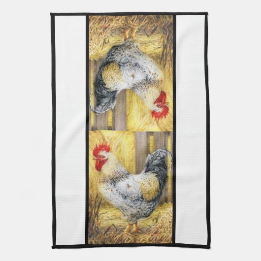 De Barn Rooster Theedoek (Verticaal)