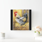De Barn Rooster Vierkante Klok (Huis)
