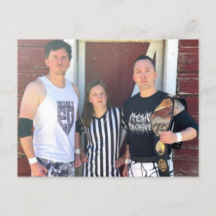 De Barnyard Brawl - Deadly Ed vs Mean Machine Briefkaart