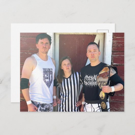 De Barnyard Brawl - Deadly Ed vs Mean Machine Briefkaart (Voorkant / Achterkant)