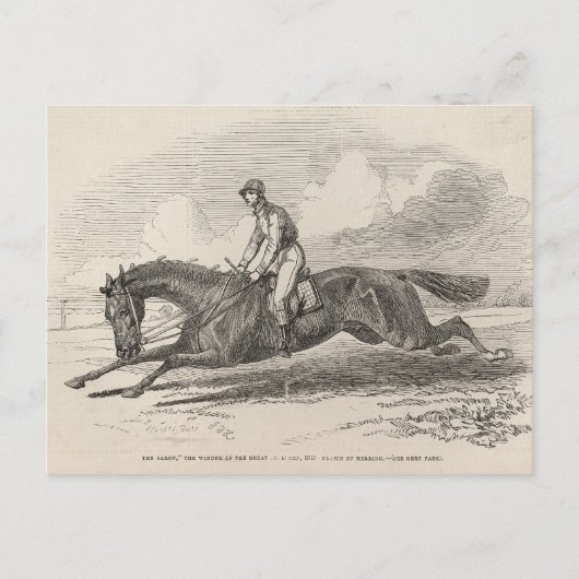 De Baron, de winnaar van de Grote St. Leger Briefkaart (Voorkant)
