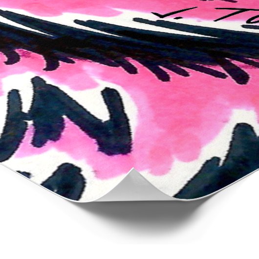 De barones en haar roze weerwolf poster (Hoek)