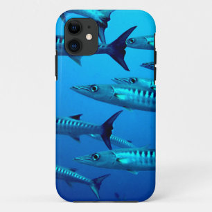 de barracuda duikt diepzee oceaanwater tropische iPhone 11 hoesje