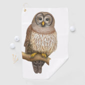 De Barred Owl Golf Towel Golfhanddoek (Insitu)