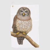 De Barred Owl Golf Towel Golfhanddoek (Voorkant)