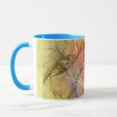 De Barrel Racer (gele oranje werveling) Mok (Links)