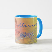 De Barrel Racer (gele oranje werveling) Mok (Voorkant rechts)