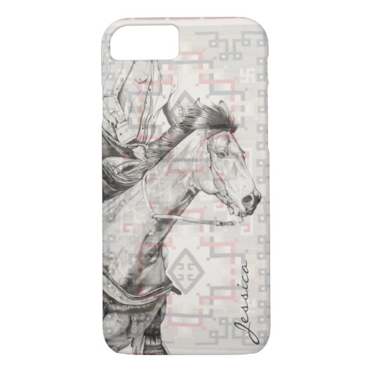 De Barrel Racer (navajo patroon) Case-Mate iPhone Case (Achterkant)