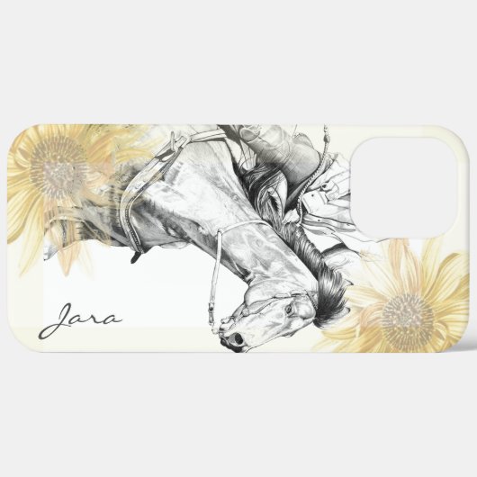 De Barrel Racer (zonnebloemen) Case-Mate iPhone Case (Achterkant / Rechts)