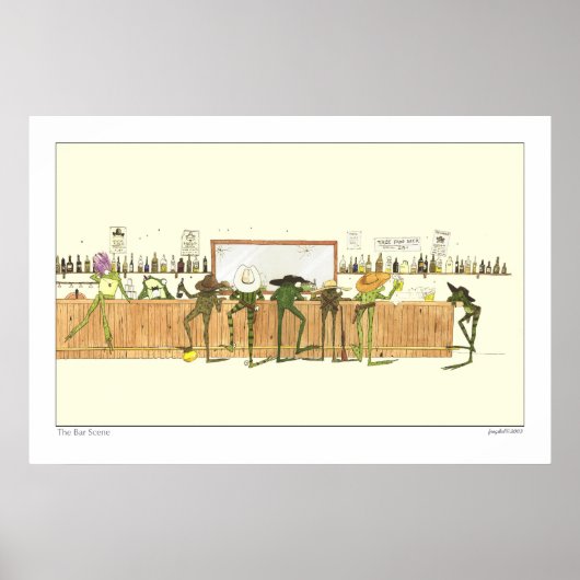 De barscène poster (Voorkant)