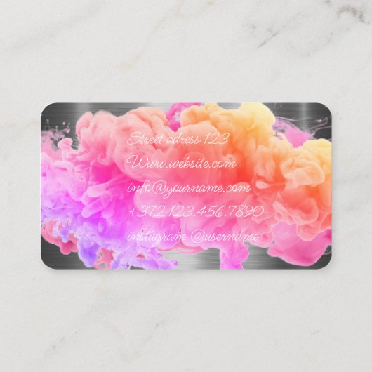 De Barservice van uw evenement Privé Party Bartend Visitekaartje (Achterkant)