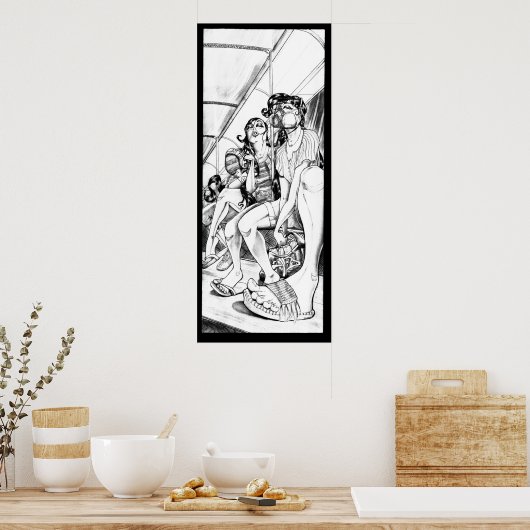 De Bart Ride Home Print (Keuken)