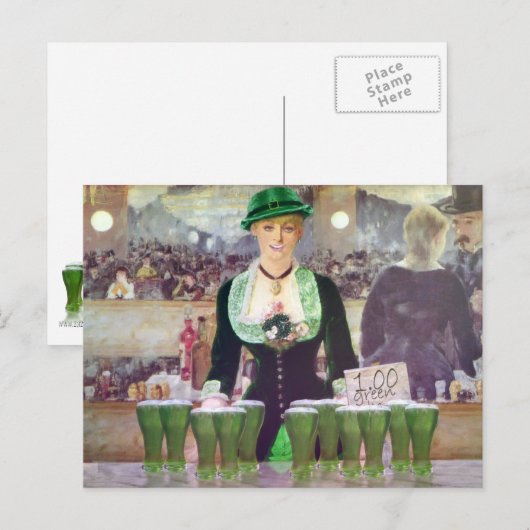 De Bartender St. Patrick's Day Briefkaart (Voorkant / Achterkant)