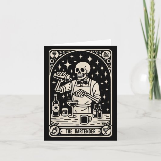 De Bartender Tarot Kaart Halloween Mixologist Barm (Voorkant)