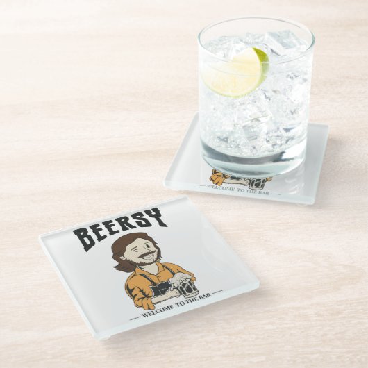 De Bartender's Glazen Onderzetter (Schuin)