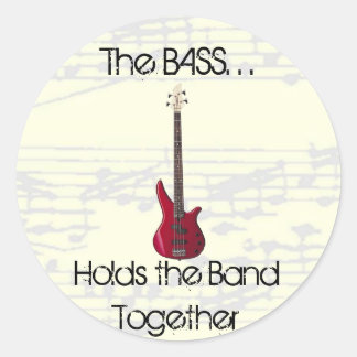 De bas houdt de band samen Sticker