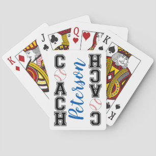 De Baseball coach bedankt je cadeau, stoot op! Pokerkaarten