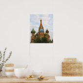 De Basiliuskathedraal op het Rode Plein, Moskou Poster (Keuken)