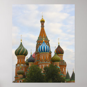 De Basiliuskathedraal op het Rode Plein, Moskou Poster
