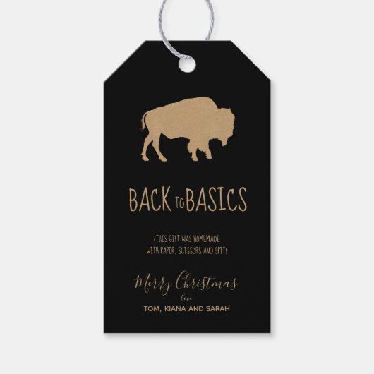 De Basis Buffalo Kraft Papier ID602 Cadeaulabel (Voorkant)
