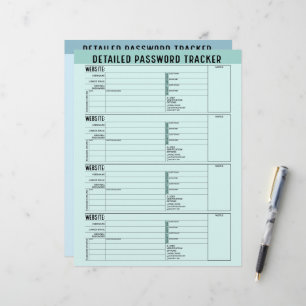 De Basis Tracker van het Wachtwoord met Gebruikers Briefhoofd
