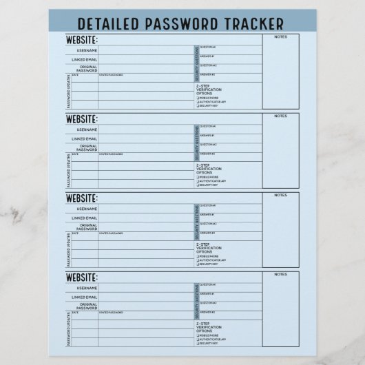 De Basis Tracker van het Wachtwoord met Gebruikers Flyer (Voorkant)