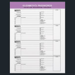 De Basis Tracker van het Wachtwoord met Gebruikers Flyer<br><div class="desc">Een geweldig ontwerp om uw wachtwoorden te organiseren. Dit ontwerp omvat een gebied om jouw naam bij de bovenkant toe te voegen. Andere gebieden omvatten basiswachtwoordinformatie voor gebruikersbenaming en wachtwoord. U kunt de kleurenbar op de bovenkant veranderen.</div>