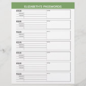 De basis Tracker van het Wachtwoord met Gebruikers Flyer (Voorkant)