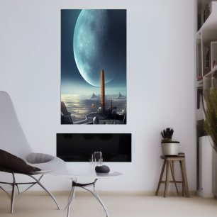 De basis van een buitenaardse wereld   AI Art Post Poster