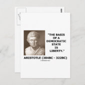De basis van een democratische staat is vrijheid briefkaart (Voorkant / Achterkant)