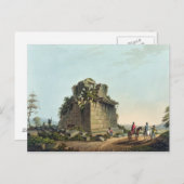 De basis van een kolossale kolom bij Syracuse, bor Briefkaart (Voorkant / Achterkant)