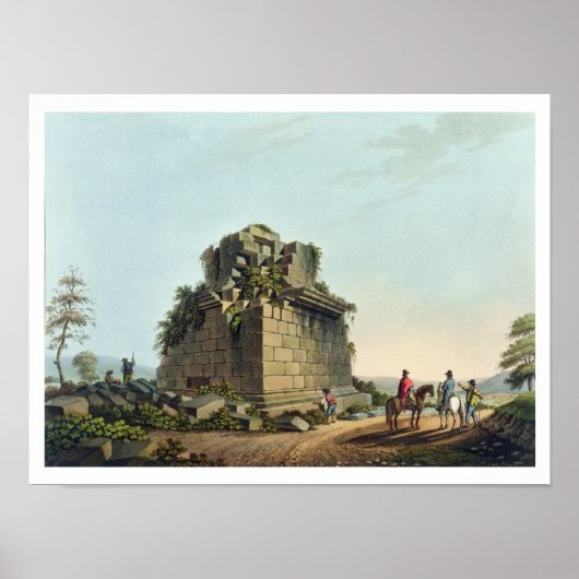 De basis van een kolossale kolom bij Syracuse, bor Poster (Voorkant)