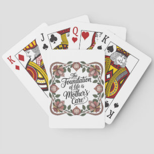 De Basis Van Het Leven Is Moederlijke Zorg Pokerkaarten