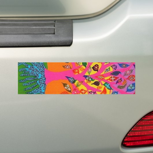 de basiskennis - levensboom bumpersticker (Op auto)