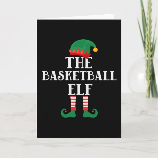 De Basketbal Elf Grappige Kerstmis Kaart (Voorkant)