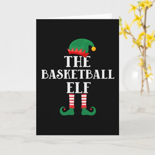 De Basketbal Elf Grappige Kerstmis Kaart (Gele Bloem)