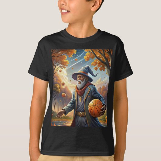De  basketbal tovenaar t-shirt (Voorkant)