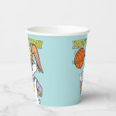 De basketbal van Lola Papieren Bekers (Links)