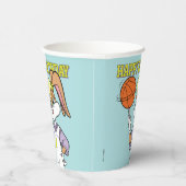 De basketbal van Lola Papieren Bekers (Rechts)