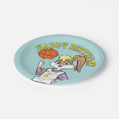 De basketbal van Lola Papieren Bordje (Gekanteld)