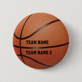 De Basketball Button van uw team (Voorkant)