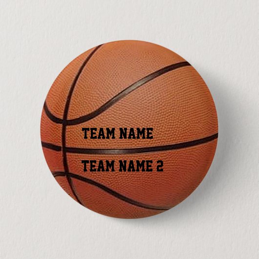 De Basketball Button van uw team (Voorkant)