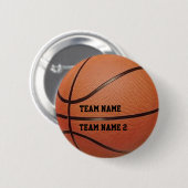 De Basketball Button van uw team (Voorkant /achterkant)